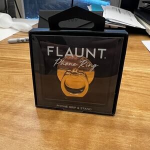 FLAUNT Gold Phone Ring Adhesive Attaching NEW in box